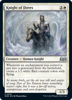 Knight of Doves 0019 (Regular) MTG Wilds of Eldraine - NM FRESH - Image 1