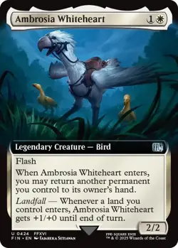 Ambrosia Whiteheart Extended Art - FIN 0424 NM - MTG Magic - Image 1