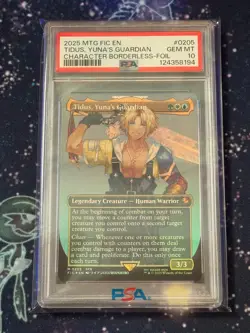 PSA 10 Gem Mint - Tidus, Yuna's Guardian Borderless Foil - FINAL FANTASY - Image 1