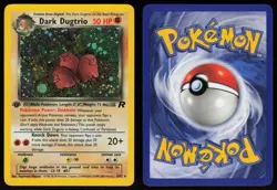 Dark Dugtrio 6/82 Rare Team Rocket Holo 1st Edition Pokemon - Image 3