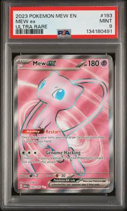 2023 POKEMON MEW EN-151 ULTRA RARE #193 MEW EX PSA 9 - Image 1