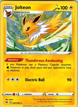 Jolteon - (Cosmos Holo) 047/185 Miscellaneous Cards & Products Pokemon NM Holo - Image 1