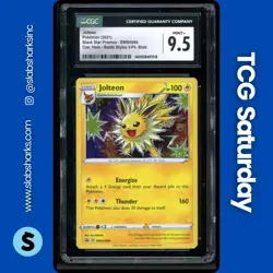 2021 POKEMON SWSH BLACK STAR PROMOS #SWSH094 JOLTEON COSMOS HOLO CGC 9.5 - Image 1