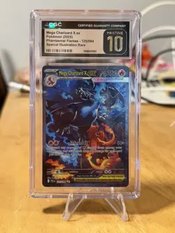 Pokemon Mega Charizard X ex ME02 Phantasmal Flames 125/094 SIR CGC 10 Pristine - Image 1