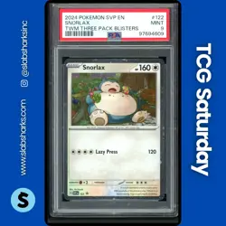 2023 POKEMON SV BLACK STAR PROMOS - SVP EN #122 SNORLAX PSA 9 - Image 1