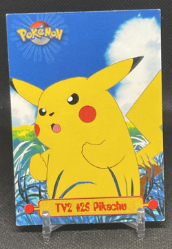 1999 Topps Pokemon TV Animation Edition Series 1 TV2 #25 Pikachu - Image 1
