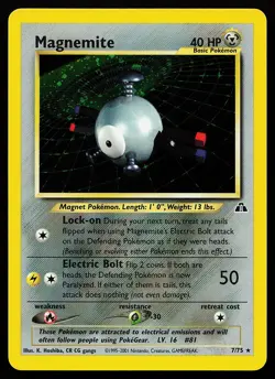 Magnemite 7/75 Holo Rare Neo Discovery Pokemon Card - Image 1