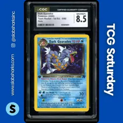 2000 POKEMON TEAM ROCKET FIRST EDITION #8/82 DARK GYARADOS HOLO CGC 8.5 - Image 1