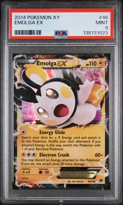 2014 POKEMON XY #46 EMOLGA EX PSA 9 - Image 1