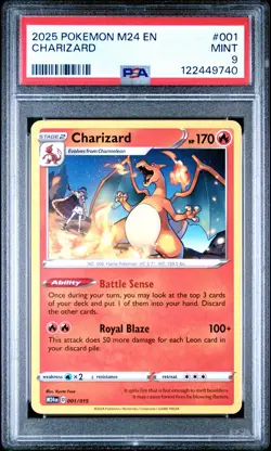 2025 POKEMON M24 EN-MCDONALD'S COLLECTION #001 CHARIZARD PSA 9 - Image 1