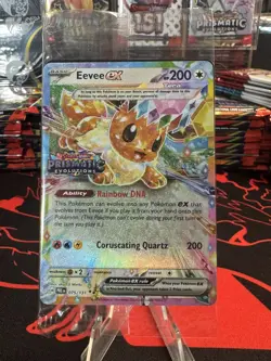Pokemon TCG Eevee ex 075/131 Prismatic Evolutions Stamp SEALED Near Mint NM - Image 1
