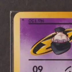 1999 POKEMON CHALLENGE FROM THE DARKNESS JPN #150 ROCKET'S MEWTWO HOLO SWIRL - Image 3