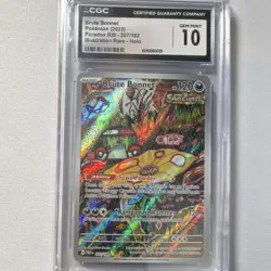 Pokemon Brute Bonnet Paradox Rift 207/182 Illustration Rare Holo CGC 10 - Image 1