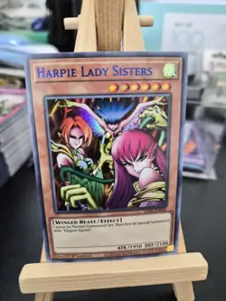 Yu-Gi-Oh Card - LDS2-EN065 - HARPIE LADY SISTERS (Blue) (ultra rare holo) - NM/M - Image 1
