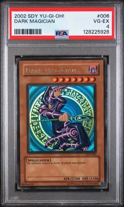 2002 YU-GI-OH! STARTER DECK: YUGI #006 DARK MAGICIAN PSA 4 - Image 1