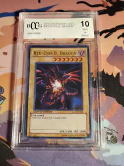 Red-Eyes B. Dragon Yugioh 2010 Legendary Collection BccG 10 Mint - Image 1