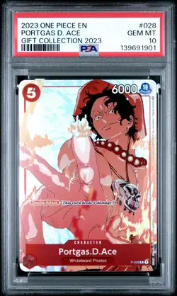 2023 ONE PIECE GIFT COLLECTION 2023 #028 PORTGAS D. ACE PSA 10 - Image 1