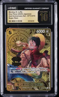 2024 ONE PIECE JPN 2ND ANNIV SET SUPER RARE MONKEY D. LUFFY CGC 10 PRISTINE - Image 1