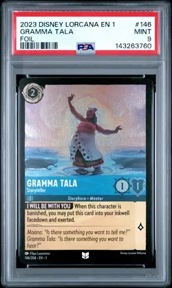 2023 DISNEY LORCANA EN 1-THE FIRST CHAPTER FOIL GRAMMA TALA STORYTELLER PSA 9 - Image 1