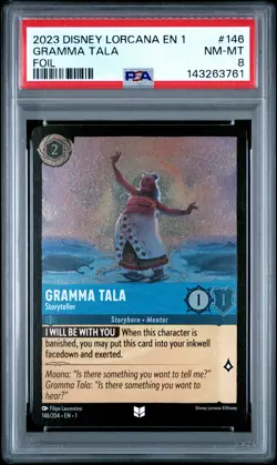 2023 DISNEY LORCANA EN 1-THE FIRST CHAPTER FOIL GRAMMA TALA STORYTELLER PSA 8 - Image 1