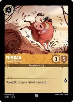 Pumbaa - Friendly Warthog 17/204 NM Foil Disney Lorcana - Image 1