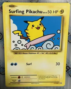 Surfing Pikachu - 111/108 - Pokemon Evolutions XY Secret Rare Card Near Mint - Image 2
