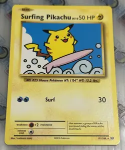 Surfing Pikachu - 111/108 - Pokemon Evolutions XY Secret Rare Card Near Mint - Image 3