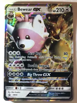 Bewear GX Pokemon Card TCG Black Star Promo SM34 Promo Holo - Image 1