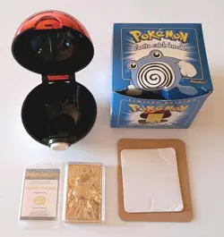 Pokemon Poliwhirl 23k Gold Plated Trading Card With COA 1999 Burger King Promo - Image 1
