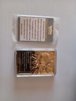 Pokemon Poliwhirl 23k Gold Plated Trading Card With COA 1999 Burger King Promo - Image 3