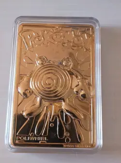 Pokemon Poliwhirl 23k Gold Plated Trading Card With COA 1999 Burger King Promo - Image 4