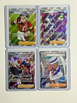 Pokemon English TCG Ultra Rare Full Art Trainer Cards LOT of 4 Raihan has a ding - Image 1