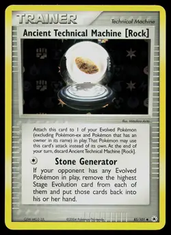 Pokemon Card - Ancient Technical Machine [Rock] Hidden Legends 85/101 Reverse - Image 1