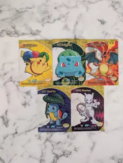 Pokemon TV Animation Edition 2 Topps PC1-5 2000 Complete Chase Card Set - Image 4