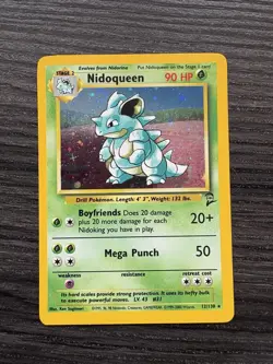 Pokemon Nidoqueen Holo Rare TCG Card 12/130 Base Set 2 - Image 1