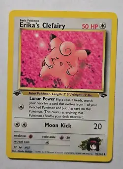 Pokemon Card - Erika's Clefairy Gym Challenge 40/132 Uncommon 1st Edition - Image 1