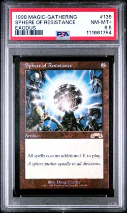 1998 MTG EXODUS #139 SPHERE OF RESISTANCE PSA 8.5 - Image 1