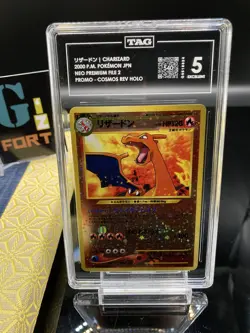 2000 Pokemon Japanese Charizard Premium File 2 Reverse Holo Promo TAG 5 - Image 1