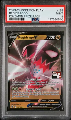 2023-2024 POKEMON PLAY! POKEMON PRIZE PACK #135 REGIDRAGO V PSA 9 - Image 1