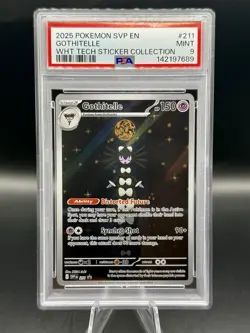PSA 9 Gothitelle Black Star Promo 211 Pokemon Scarlet & Violet Tech Sticker Coll - Image 1