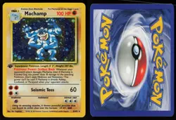 Machamp 8/102 Galaxy Foil Holo Rare Base Set 1st Edition Pokemon - Image 3