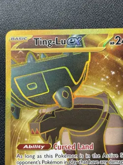 Pokemon Ting-Lu EX 275/193 Holo Full Art Gold Hyper Rare Paldea Evolved NM / LP - Image 2