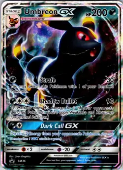 Umbreon GX - SM36 - Ultra Black Star Promo Holo - Pokemon TCG HP (DMG) - Image 1