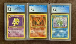 1999 Pokemon 1St Edition Hypno,Moltres,Seadra CGC 7.5 - Image 1