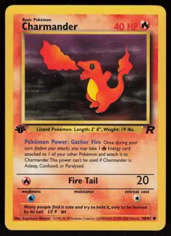Charmander 50/82 Common Team Rocket 1st Edition Pokemon - Image 1