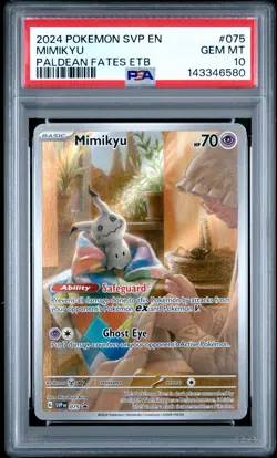 2024 POKEMON SVP EN-SV BLACK STAR PROMO #075 MIMIKYU PSA 10 - Image 1