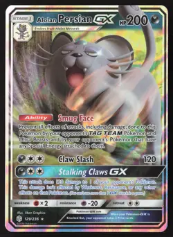 Alolan Persian GX 129/236 Pokemon Cosmic Eclipse - Image 1