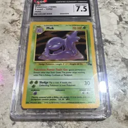 Pokemon Muk 13/62 Fossil Holo Unlimited 1999 CGC 7.5 Graded Card - Image 1
