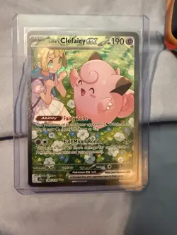 Pokemon Lillie's Clefairy EX 184/159 Sv09 Journey Together Full Art Holo English - Image 1