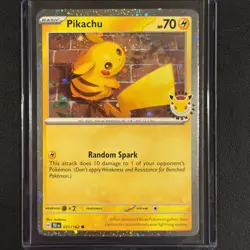 Pokemon TCG Pikachu 051/162 Stamped 2026 Pokemon Day 30 Promo NM - Image 1